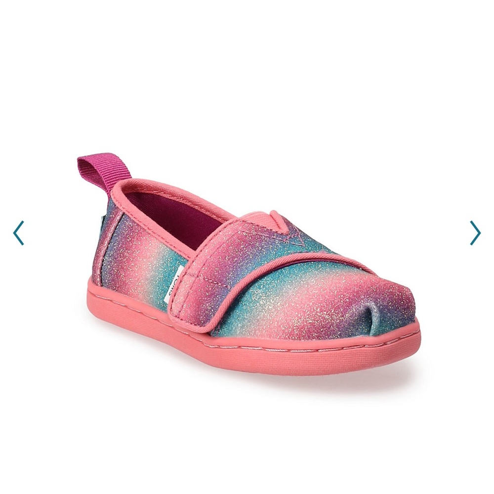 TOMS Gradient Glitter Toddler Girls' Alpargata Shoes 7T